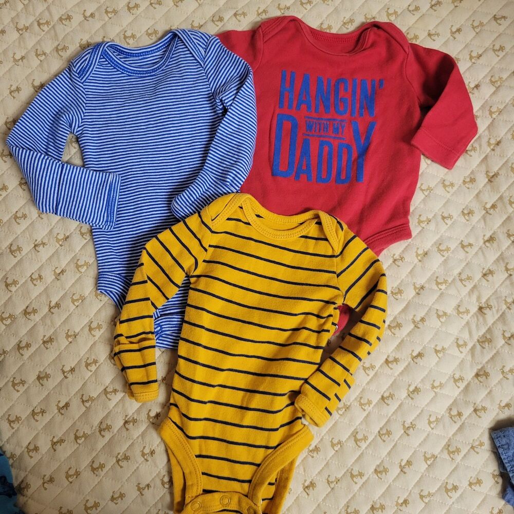 Carter's Pack of 3 Long Sleeves bodysuit Newborn
